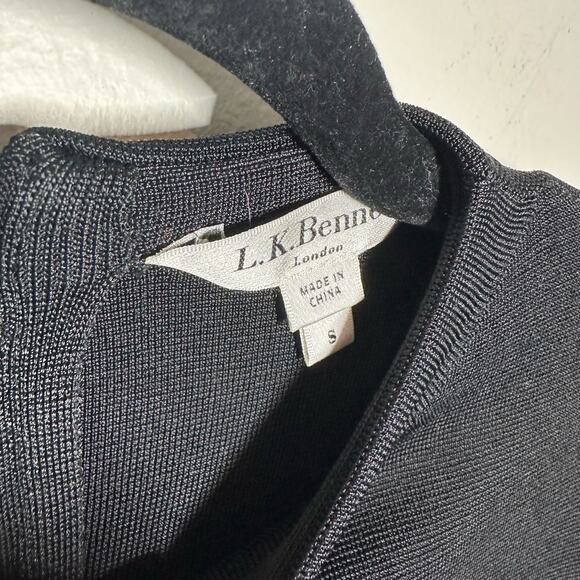 LK Bennett TK Mele Black Knit Top Size Small - Picture 3 of 9